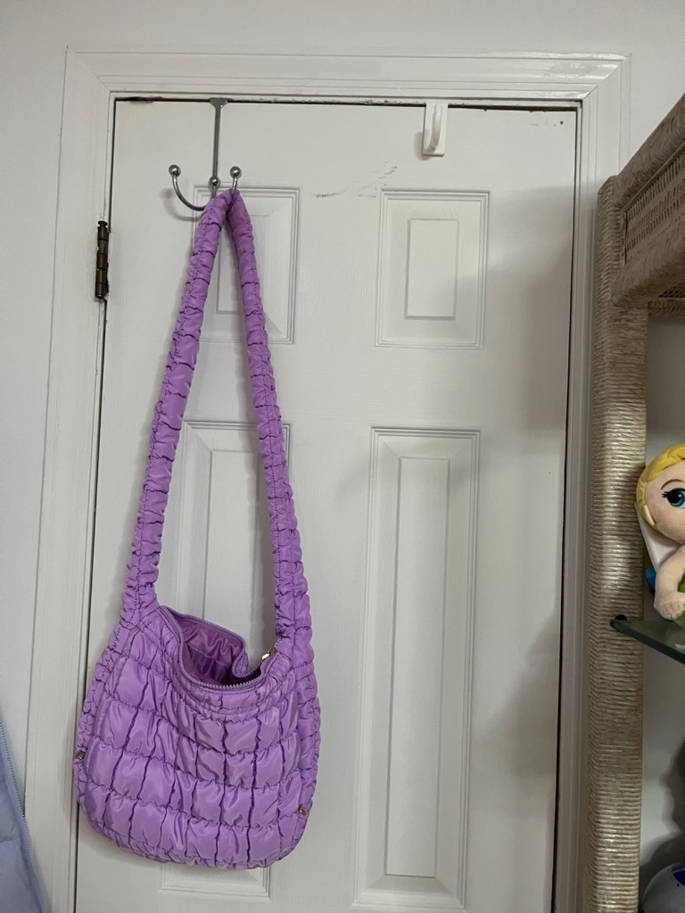 Urban Expressions Purple Puffer Bag